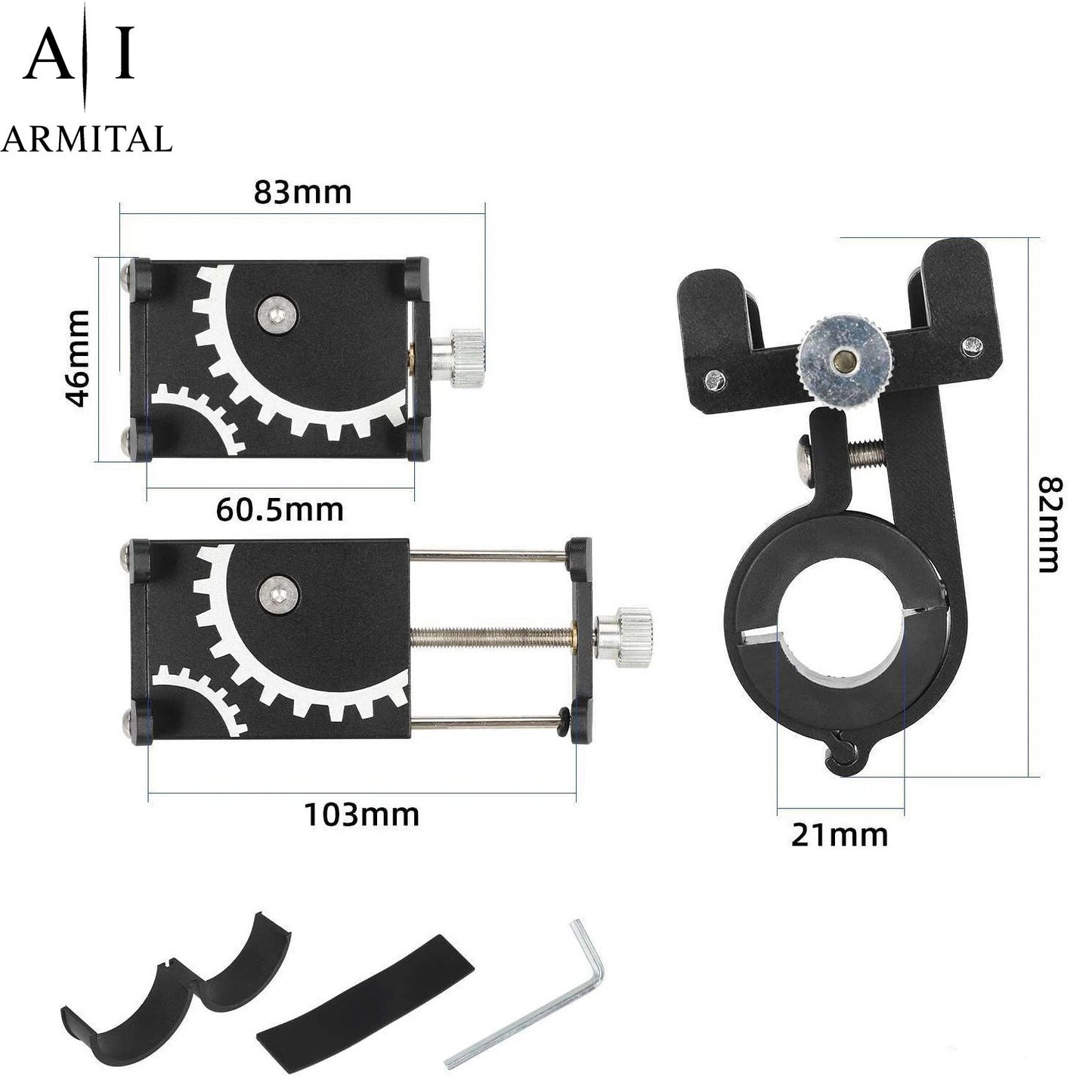 Porta Cellulare Bici e Moto Universale in Metallo Regolabile per MTB ed E-Bike