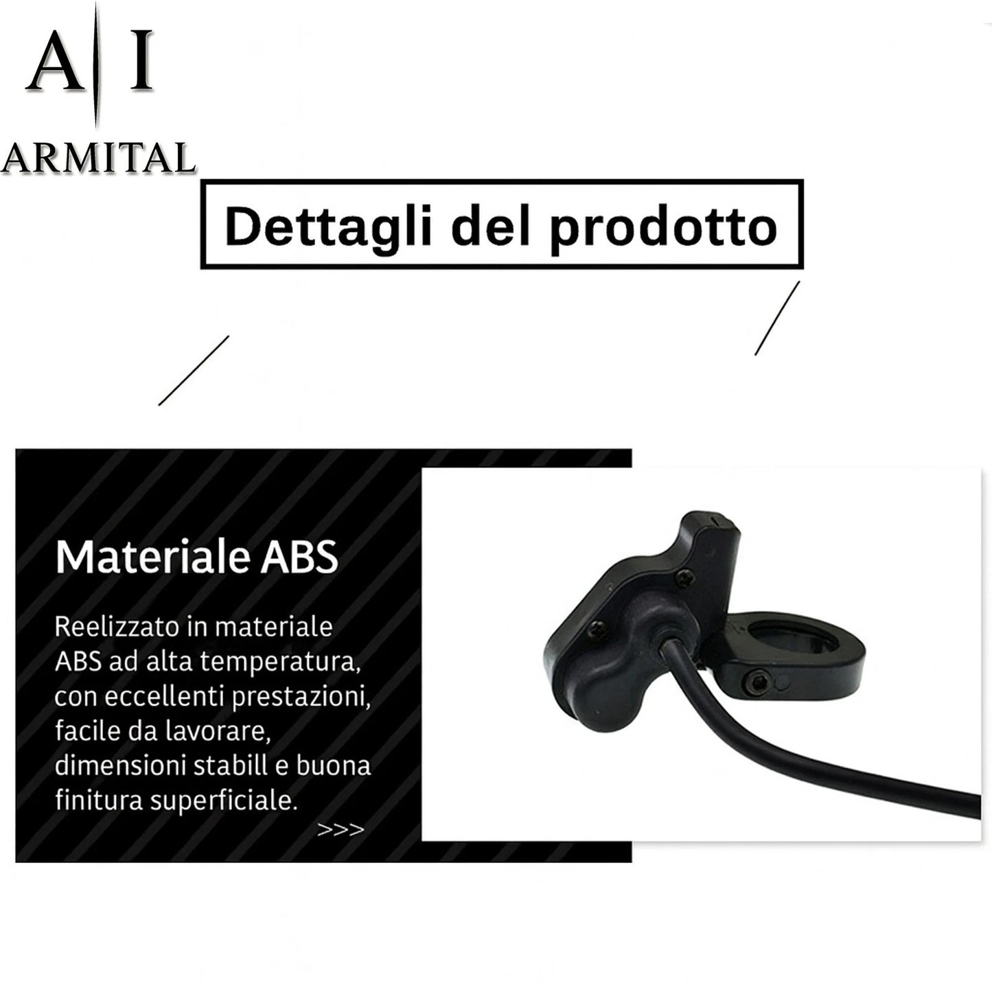 Interruttore Manubrio Moto Universale 22mm Comandi Clacson Frecce Luci Scooter
