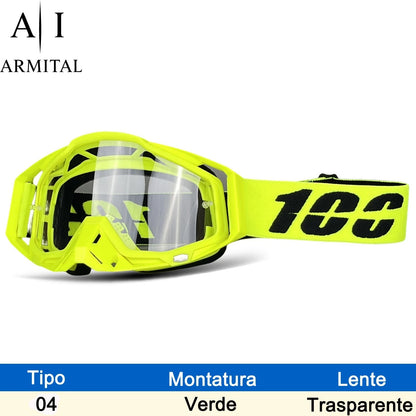Maschera Motocross Professionale Antiappannamento UV400 Occhiali Da Sci E MTB Outdoor Protezione Totale
