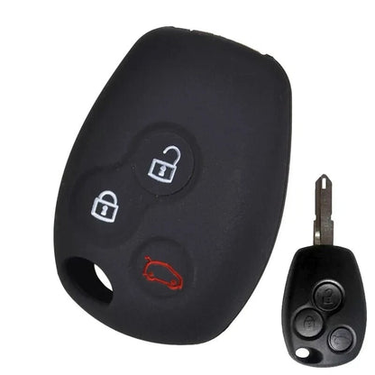 Guscio Cover In Silicone Nero Compatibile Con Telecomando Dacia Duster Logan E Smart Protezione Tasti Antiurto E Antigraffio