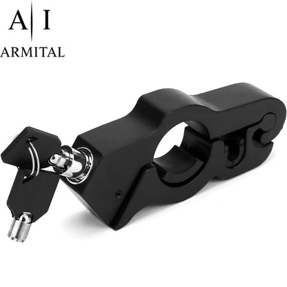 Blocco Antifurto per Manubrio Moto e Scooter in Alluminio CNC Universale Robusto e Portatile