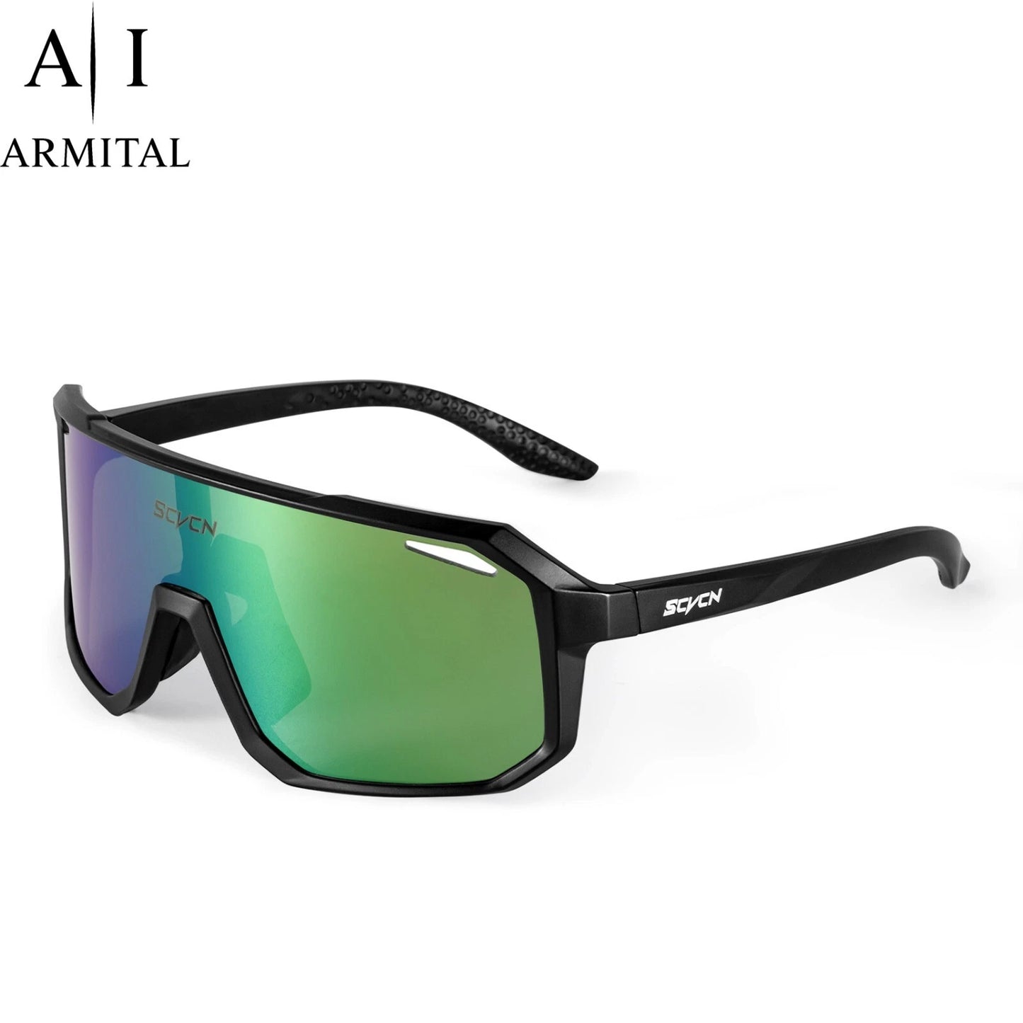Occhiali da Ciclismo Sportivi UV400 Lenti Policarbonato per Moto Bici e Running