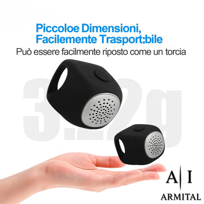Clacson Elettrico per Bici e Monopattino 120dB Impermeabile in Silicone con 3 Suoni e Gancio Universale