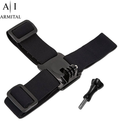 Supporto Action Cam Professionale Fascia Testa Regolabile e Cappello Sportivo Per Riprese Immersive Alta Stabilità