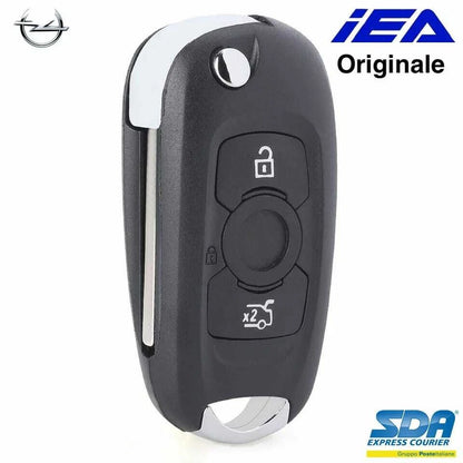 Guscio Chiave Telecomando 3 Tasti Compatibile Con Opel Astra K Karl Insignia - Scocca Di Ricambio Con Lama Vergine