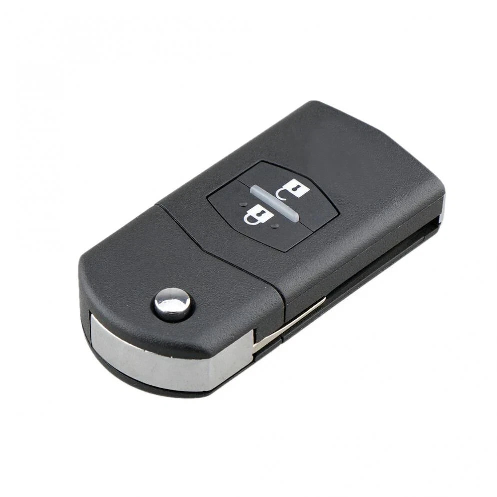 Guscio Cover Chiave Telecomando Compatibile Con Mazda 2 3 5 6 RX8 MX5 - Scocca Protettiva 2 Tasti Con Lama Vergine E Portabatteria