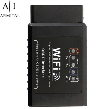 Scanner OBD2 WiFi ELM327 Diagnosi Auto per iOS Android Reset Spia Motore