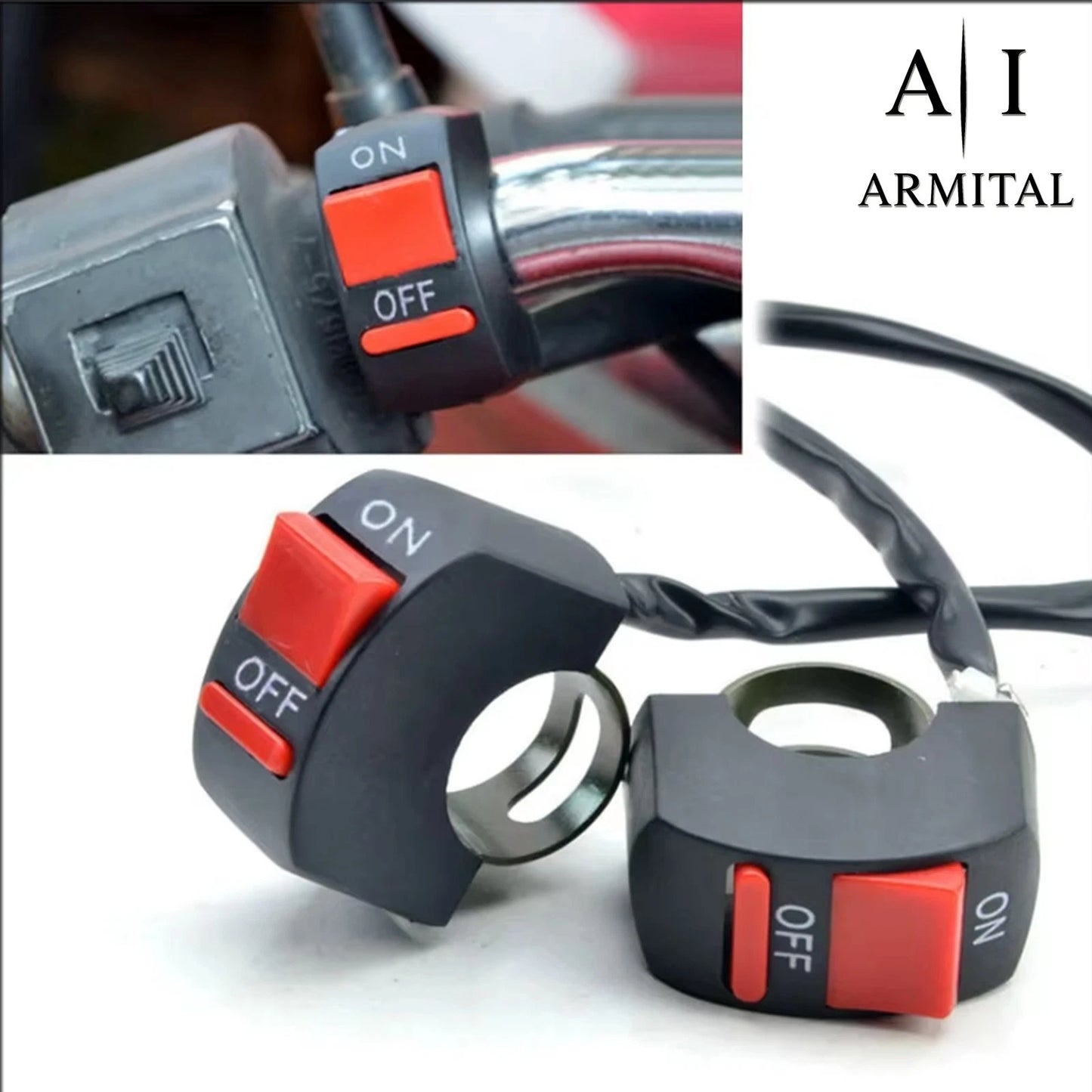 Interruttore Manubrio Moto Universale 12V 10A Per Luci LED E Fari Ausiliari Certificato CE Impermeabile Per ATV E Quad