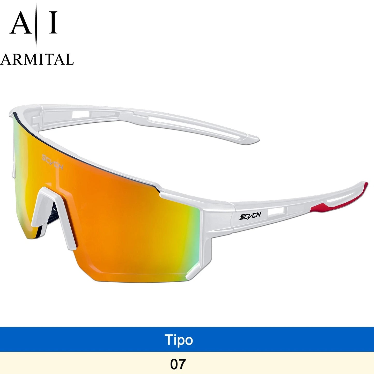 Occhiali da Ciclismo e Sport Outdoor UV400 Lenti HD Antivento in Policarbonato