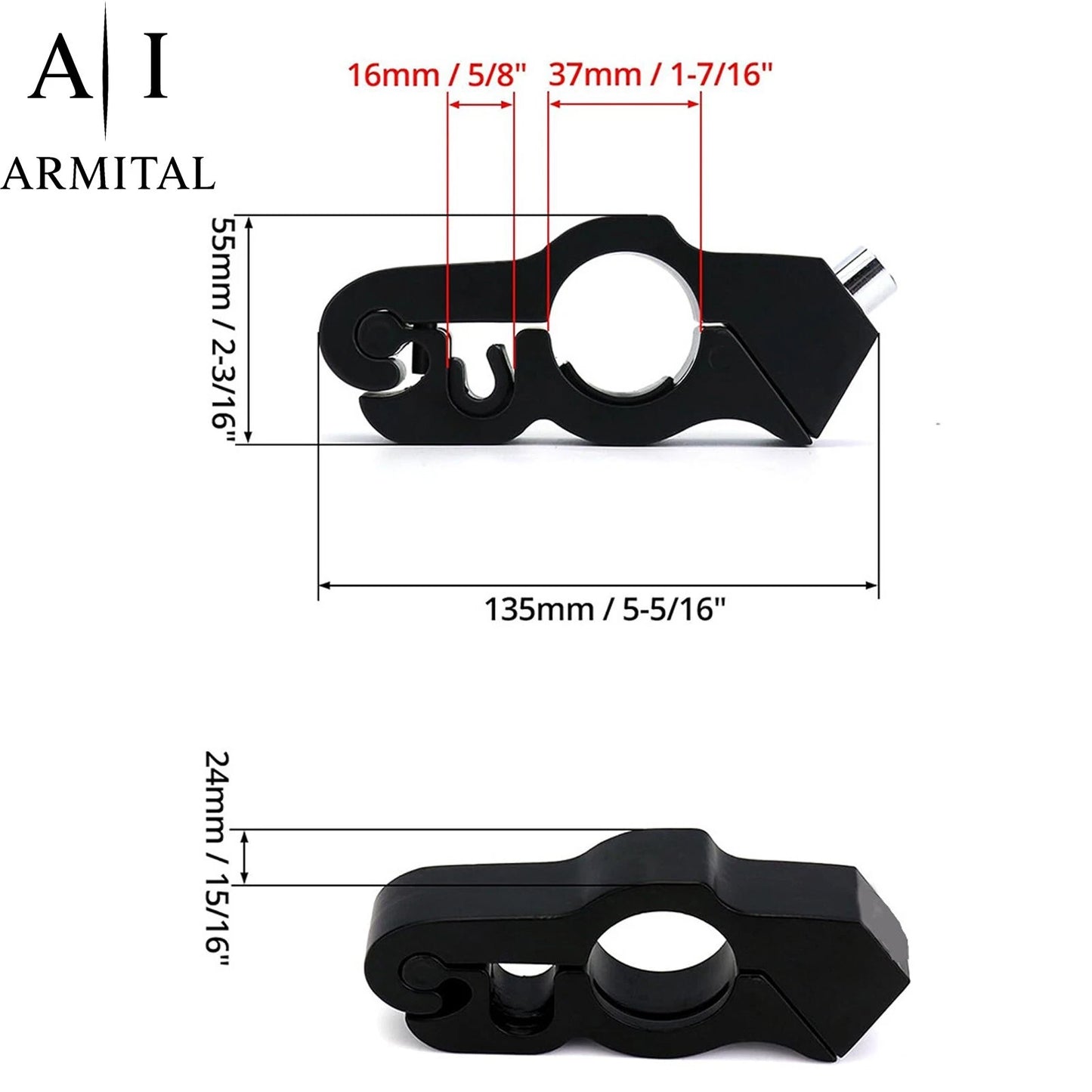 Blocco Antifurto Universale Moto e Scooter in Alluminio CNC per Freno e Frizione
