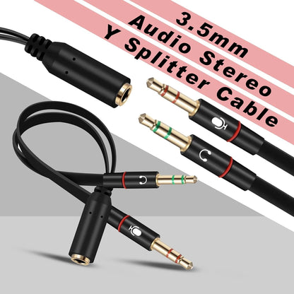 Adattatore Sdoppiatore Audio Jack 3.5mm Y Cavo per Cuffie e Microfono PC Laptop