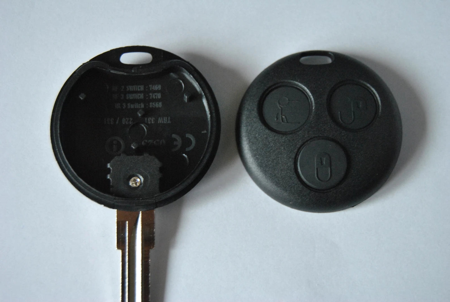 Guscio Cover Telecomando Smart Fortwo 450 Dal 1999 Al 2006 Scocca Protettiva Ricambio Chiave 3 Tasti Alta Qualità