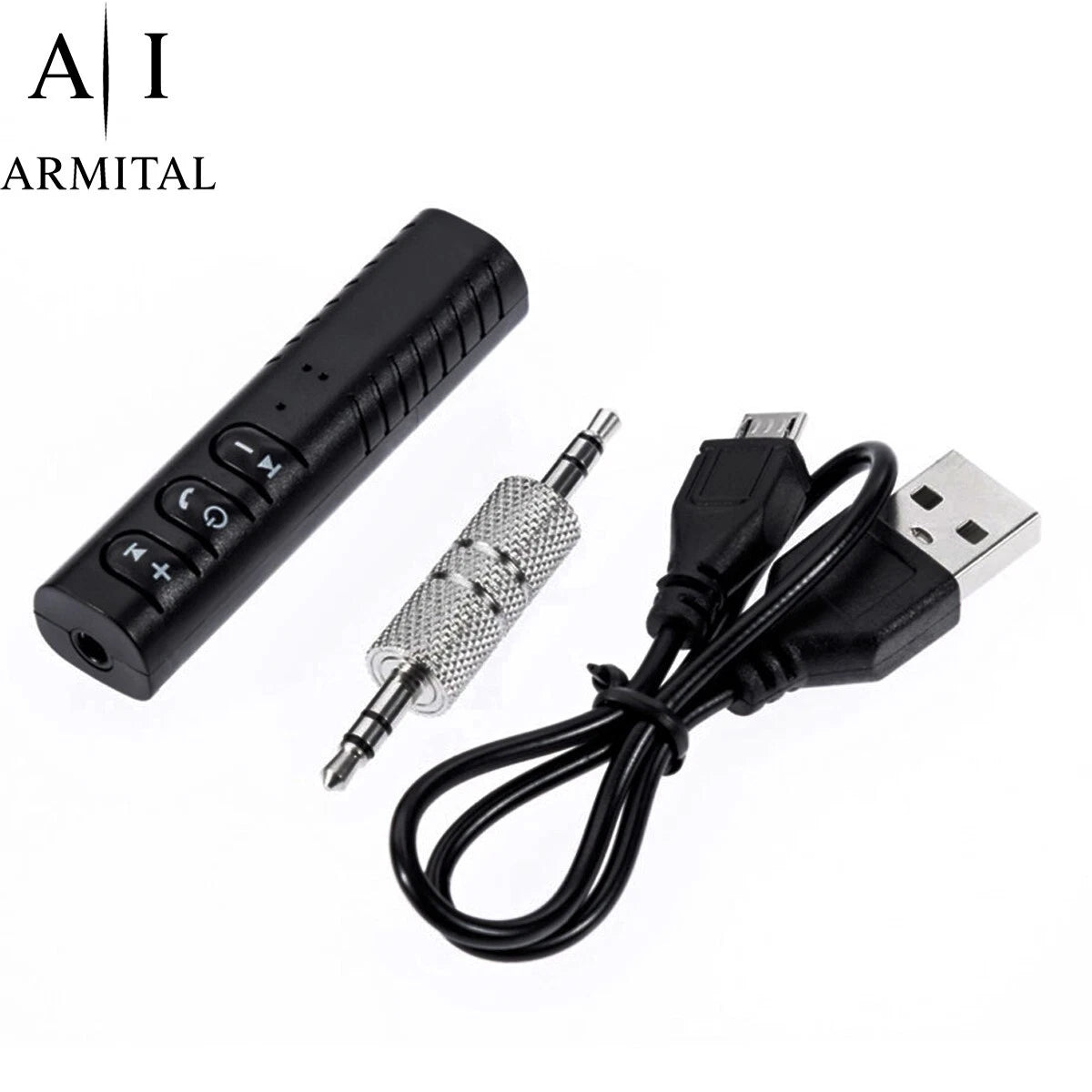 Adattatore Ricevitore Bluetooth 5.0 Auto AUX 3.5mm Microfono HD Vivavoce Stereo