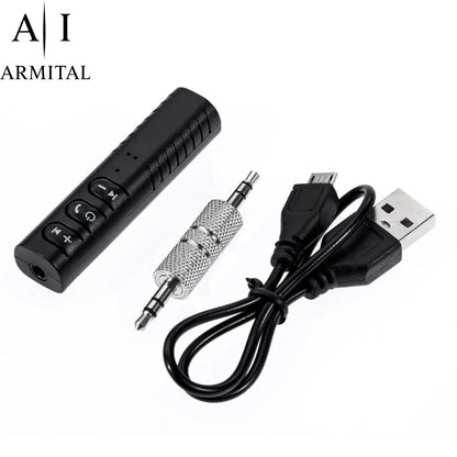 Adattatore Ricevitore Bluetooth 5.0 Auto AUX 3.5mm Microfono HD Vivavoce Stereo