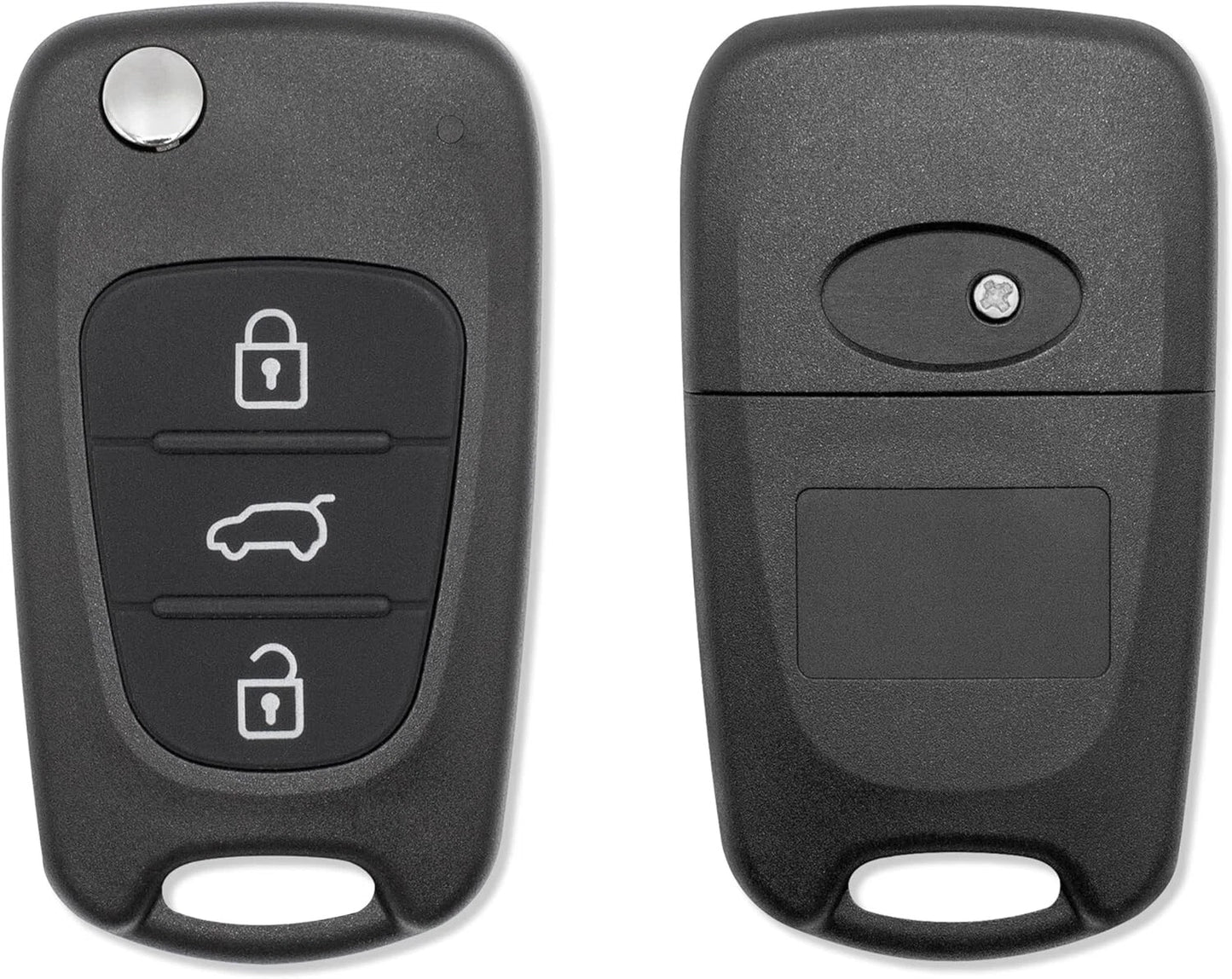 Guscio Scocca Chiave Compatibile Con Hyundai i20 i30 ix20 ix35 Telecomando 3 Tasti Con Lama Vergine E Portabatteria Ricambio Alta Qualità
