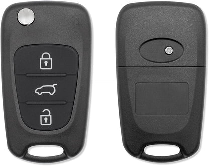 Guscio Scocca Chiave Compatibile Con Hyundai i20 i30 ix20 ix35 Telecomando 3 Tasti Con Lama Vergine E Portabatteria Ricambio Alta Qualità