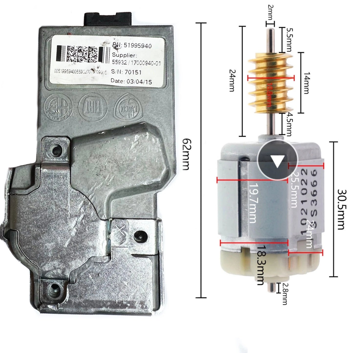 Motorino Elettrico Bloccasterzo Originale IEA Per Jeep Renegade E Fiat 500X - Ricambio Professionale Alta Affidabilità