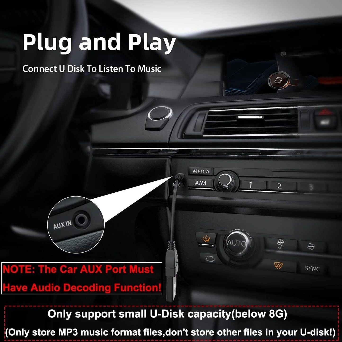 Adattatore Audio AUX Jack 3.5mm Maschio a USB 2.0 Femmina OTG Cavo Convertitore