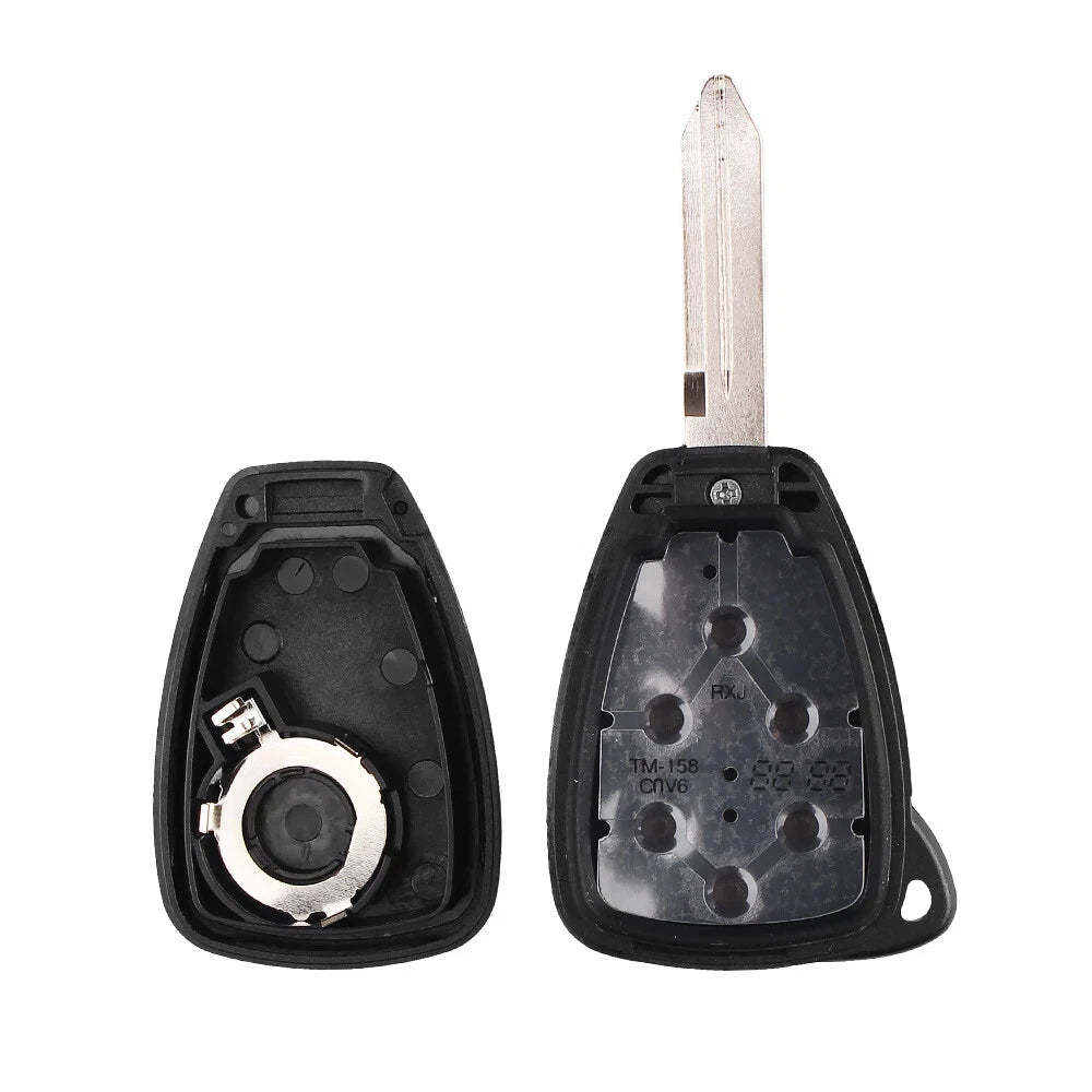 Guscio Chiave Telecomando 3 Tasti Compatibile Con Chrysler 300 Dodge Ram E Jeep Grand Cherokee Ricambio Alta Qualità Con Lama Vergine