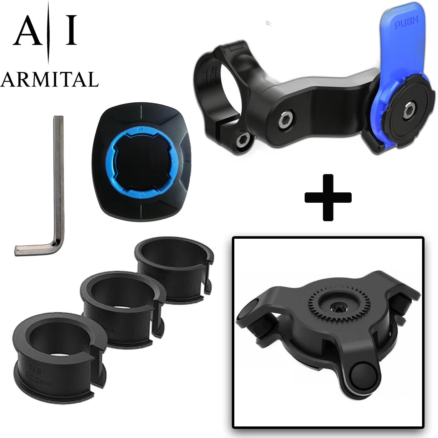 Supporto Smartphone Universale Per Bici E Moto Con Rotazione 360 Gradi E Attacco Adesivo 3M Professionale