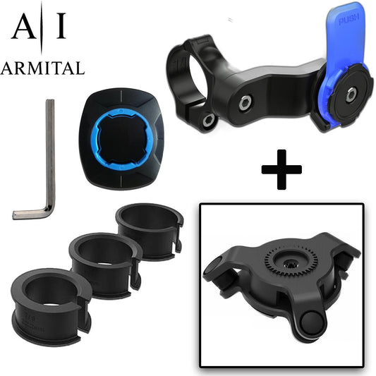 Supporto Smartphone Universale Per Bici E Moto Con Rotazione 360 Gradi E Attacco Adesivo 3M Professionale