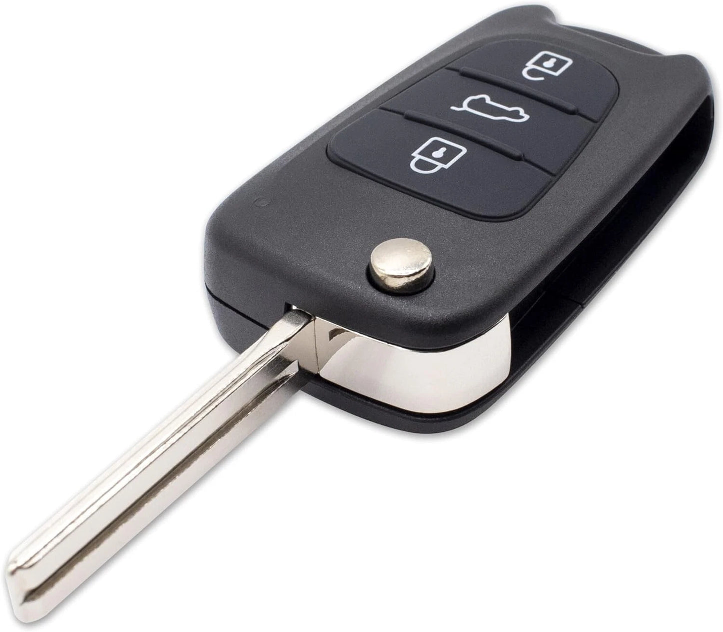 Guscio Scocca Chiave Compatibile Con Hyundai i20 i30 ix20 ix35 Telecomando 3 Tasti Con Lama Vergine E Portabatteria Ricambio Alta Qualità