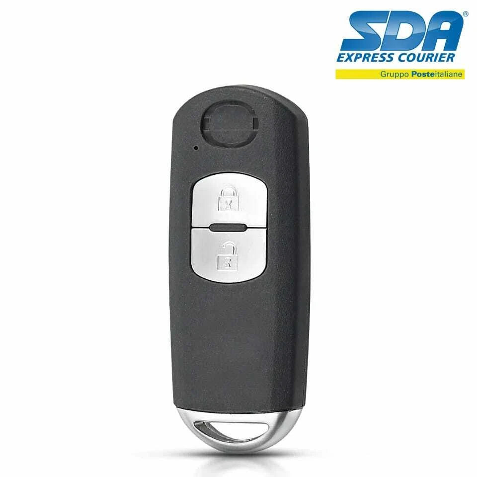Guscio Scocca Chiave Telecomando Compatibile Per Mazda CX-3 CX-5 MX-5 Con Lama Vergine 2 Tasti Ricambio Qualità Premium