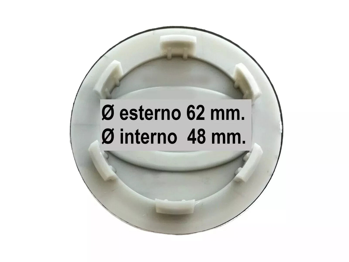 Set 4 Tappi Coprimozzo Per Cerchi In Lega Da 62mm Compatibili Con Land Rover Freelander Discovery Evoque Nero Opaco