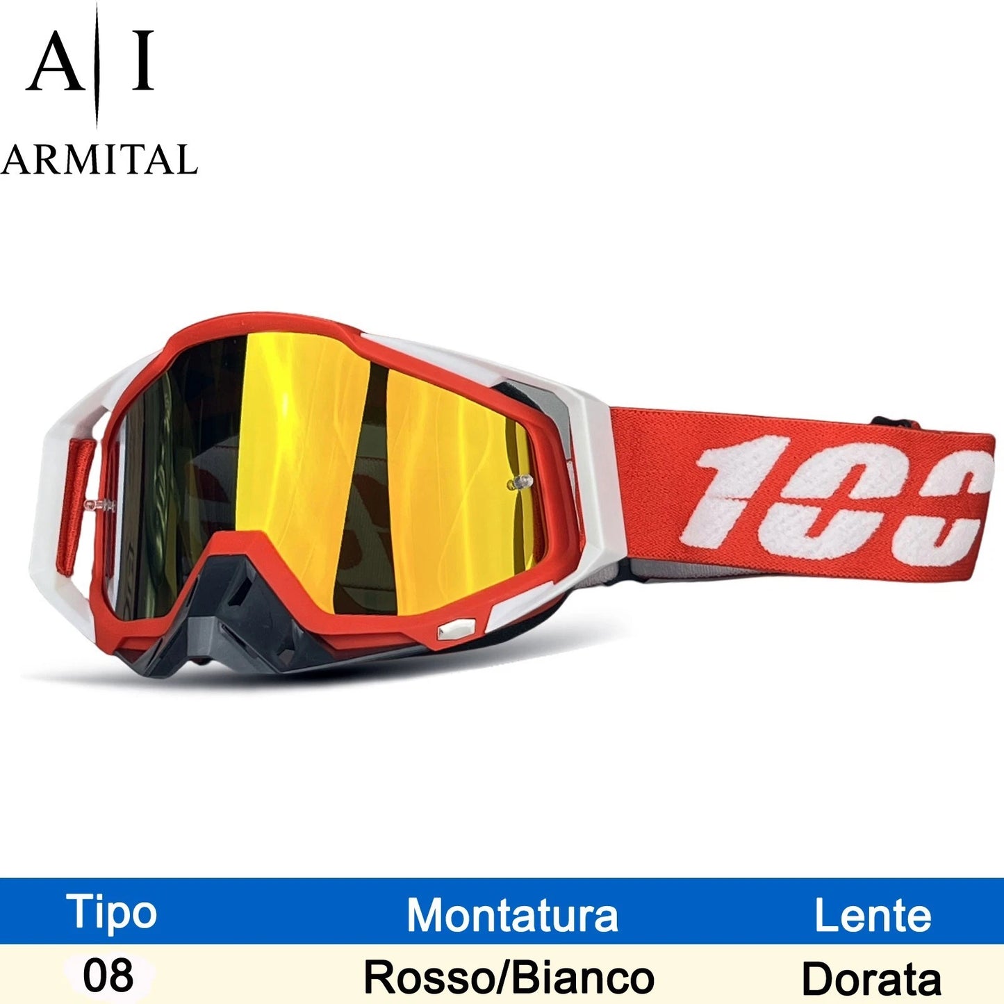 Maschera Motocross Professionale Antiappannamento UV400 Occhiali Da Sci E MTB Outdoor Protezione Totale