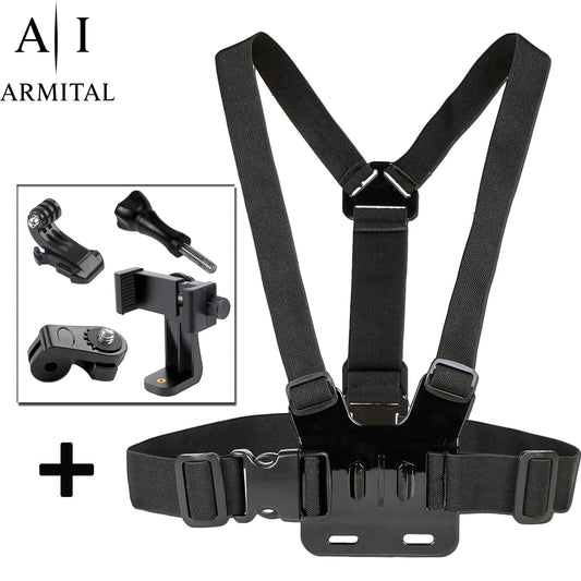 Fascia Toracica Universale per Smartphone e Action Cam GoPro Hero 12 Supporto