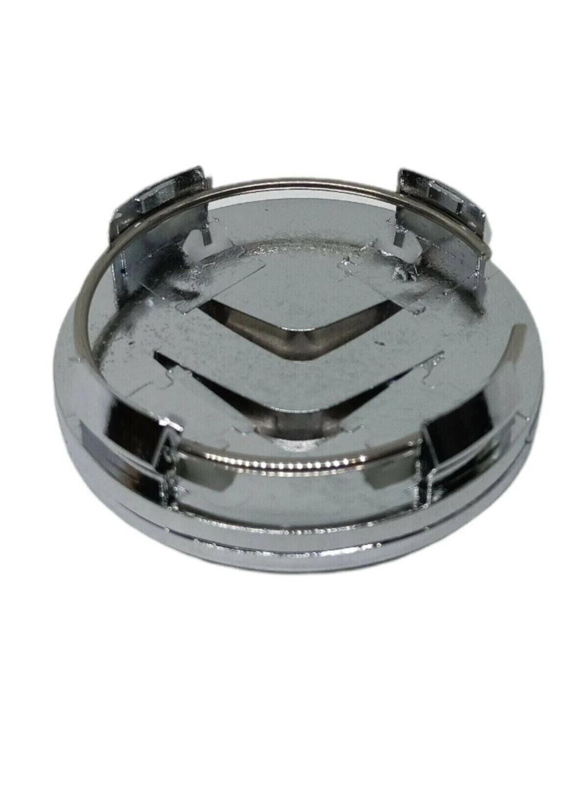 Set 4 Tappi Coprimozzo Grigio Argento Per Cerchi In Lega Citroen C3 C4 C5 DS3 DS4 Diametro 60mm Ricambio Estetico Alta Qualità