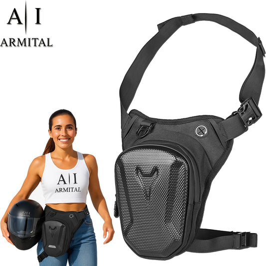 Borsa Moto Rigida Impermeabile Multiuso - Borsello da Gamba Coscia e Tracolla con Guscio in EVA Anti-Graffio per Mototurismo ed Escursionismo