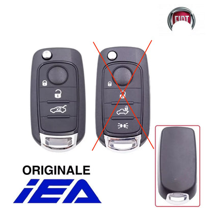 Guscio Telecomando Compatibile Fiat 500X Tipo Egea 3 Tasti Cover Chiave Ricambio Professionale Con Lama Vergine SIP22