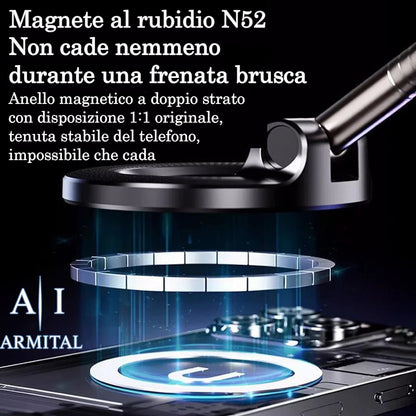 Supporto Auto Magnetico Universale Pieghevole N52 per iPhone MagSafe e Android