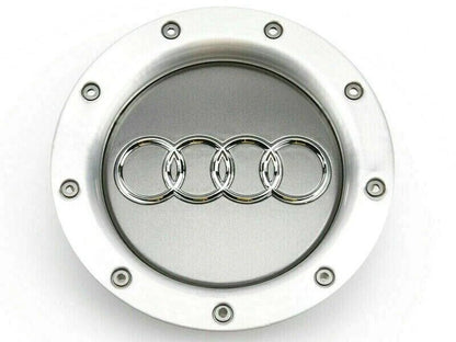 4 Coprimozzi Audi 146mm Cerchi Lega Argento Opaco A3 A4 A5 A6 TT - New *