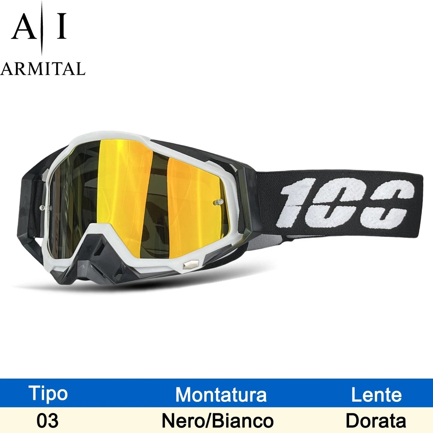 Maschera Motocross Professionale Antiappannamento UV400 Occhiali Da Sci E MTB Outdoor Protezione Totale