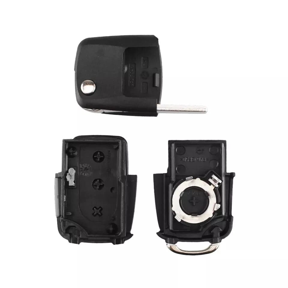 Guscio Cover Chiave Volkswagen 3 Tasti Con Pulsante Panic Ricambio Telecomando Compatibile Golf Passat Polo Multivan