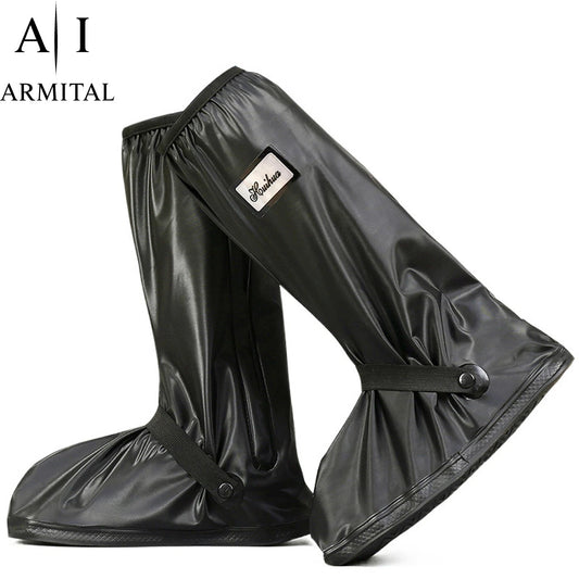 Copriscarpe Impermeabili Moto e Bici Antiscivolo in PVC Riutilizzabili Neri