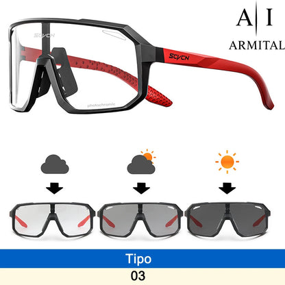 Occhiali Da Ciclismo Fotocromatici In TR90 Protezione UV400 Sportivi Per Running E Moto Antivento Ultra Leggeri