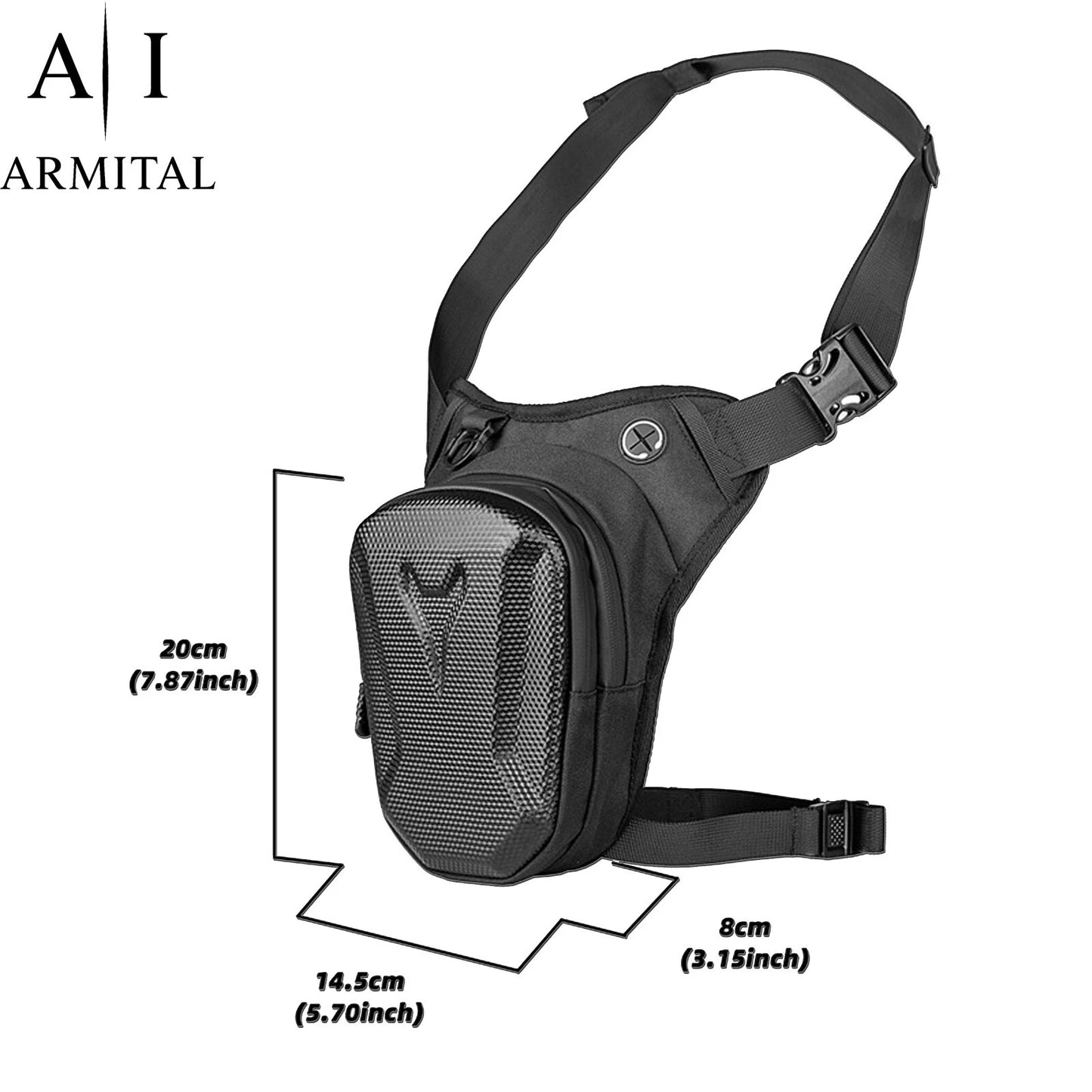 Borsa Gamba Moto Rigida Impermeabile Marsupio Coscia Tracolla Multiuso 3 in 1