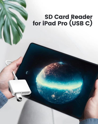 Adattatore USB-C OTG Lettore Schede SD Micro SD per iPhone 16 iPad e MacBook