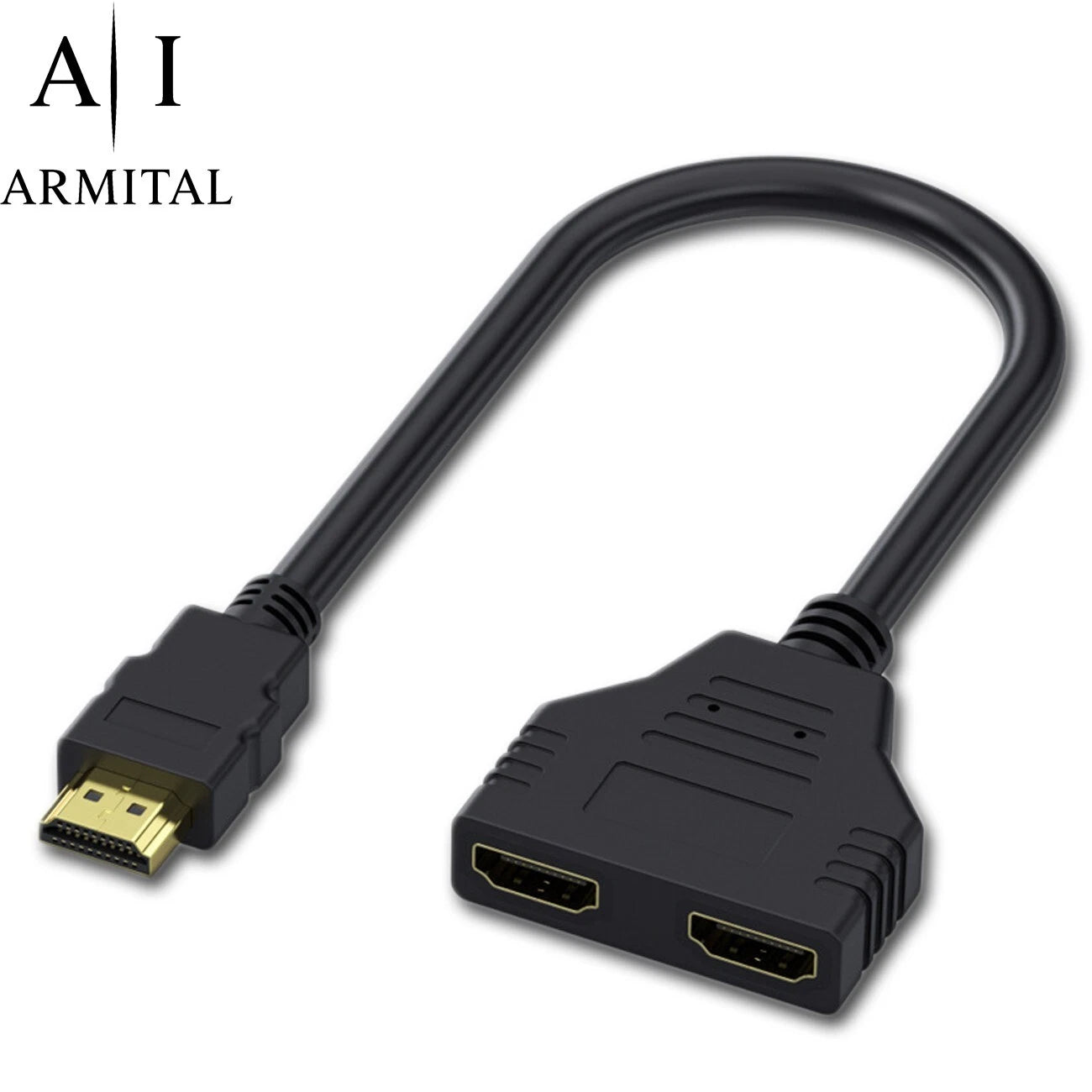 Splitter HDMI 1 Maschio a 2 Femmine Cavo Sdoppiatore Segnale Mirroring 30cm