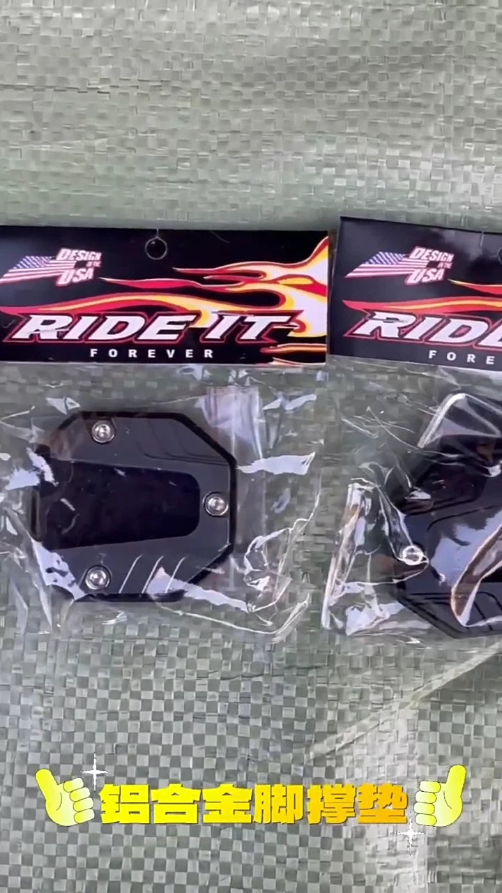 Estensore Cavalletto Moto Universale In Alluminio CNC Piastra Maggiorata Appoggio Laterale Antiscivolo