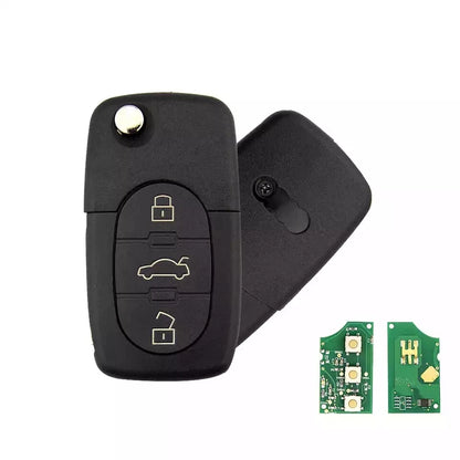 Telecomando Originale IEA Compatibile Con Audi A1 A2 A3 A4 A6 Chiave 3 Tasti Completa Di Elettronica Transponder E Lama A Scatto