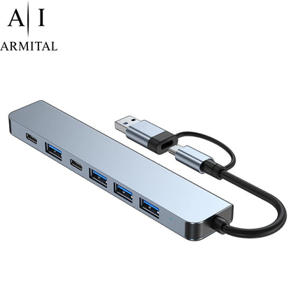 Hub USB-C 8 in 2 Docking Station Adattatore Universale MacBook e PC Laptop