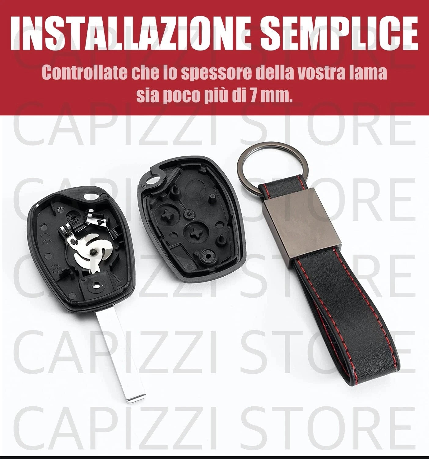 Guscio Chiave Compatibile Con Renault Clio Modus Twingo Kangoo E Dacia Duster Logan Sandero - Custodia Di Ricambio Resistente Alta Qualità