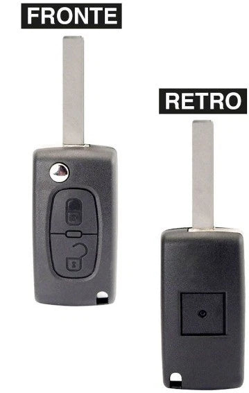Guscio Chiave Compatibile Citroen 2 Tasti Scocca Telecomando Con Lam Top 151