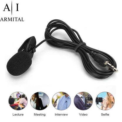Microfono Lavalier Professionale 3.5mm Omnidirezionale con Riduzione Rumore